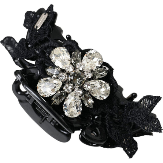 Black Plastic Crystal Jewelry Brooch Hair Pin