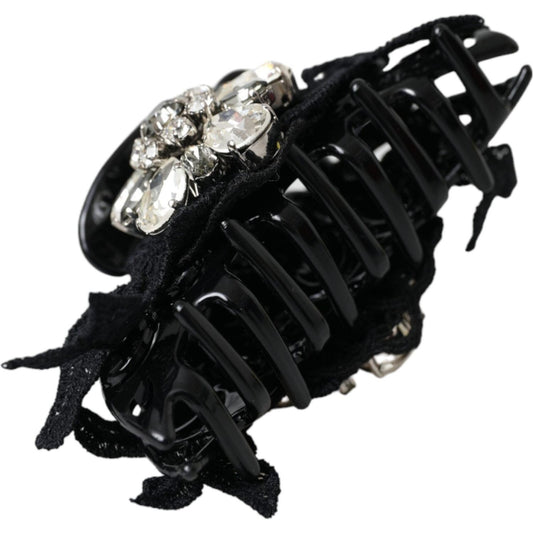 Black Plastic Crystal Jewelry Brooch Hair Pin