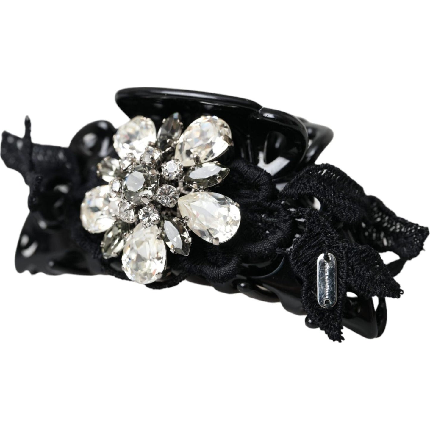 Black Plastic Crystal Jewelry Brooch Hair Pin