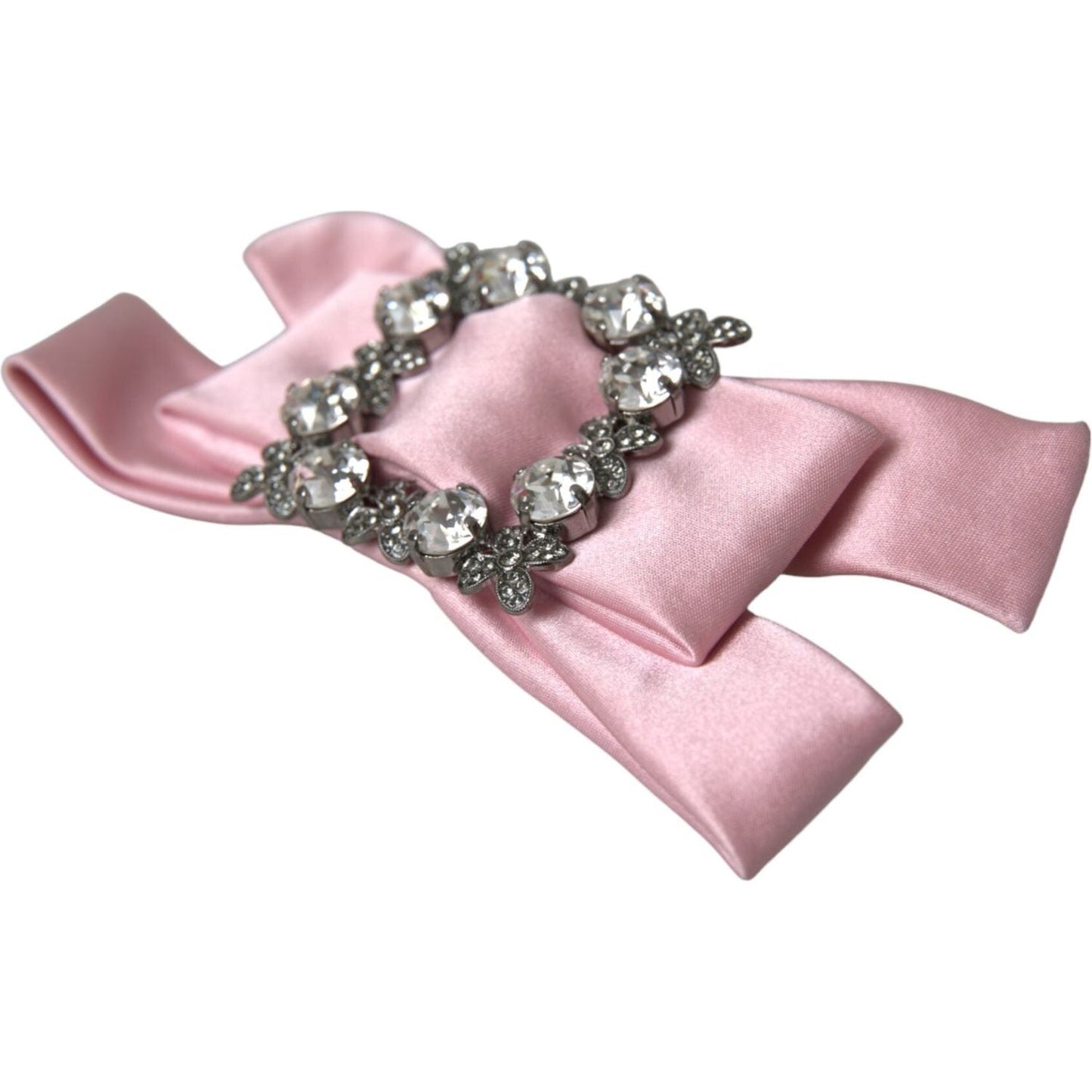 Pink Satin Crystal Jewelry Brooch Hair Pin