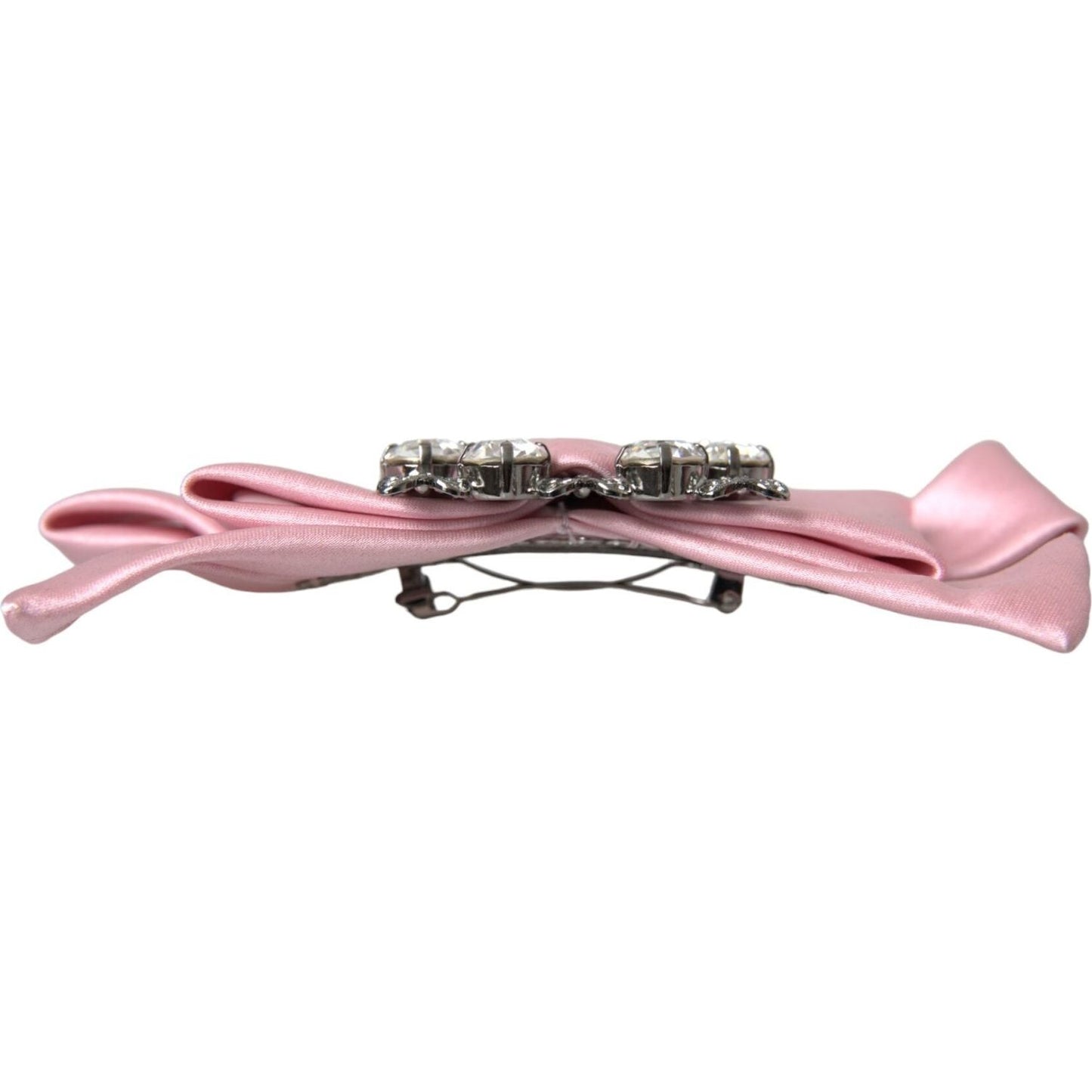 Pink Satin Crystal Jewelry Brooch Hair Pin