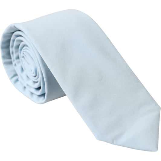 Light Blue Cotton Adjustable Tie Men