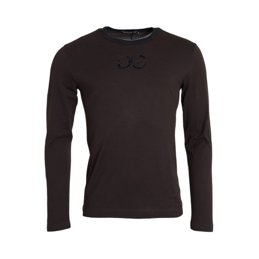 Dolce & Gabbana Brown DG Logo Crewneck Pullover Sweater Dolce & Gabbana