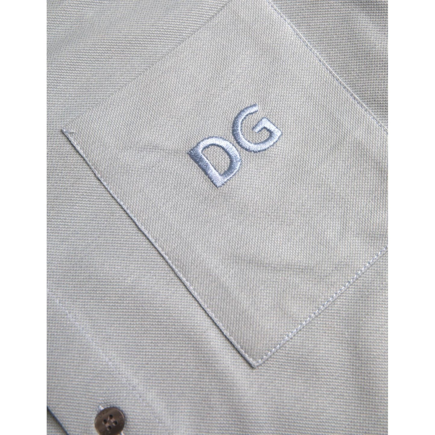 Light Blue Logo Cotton Collared Polo T-shirt