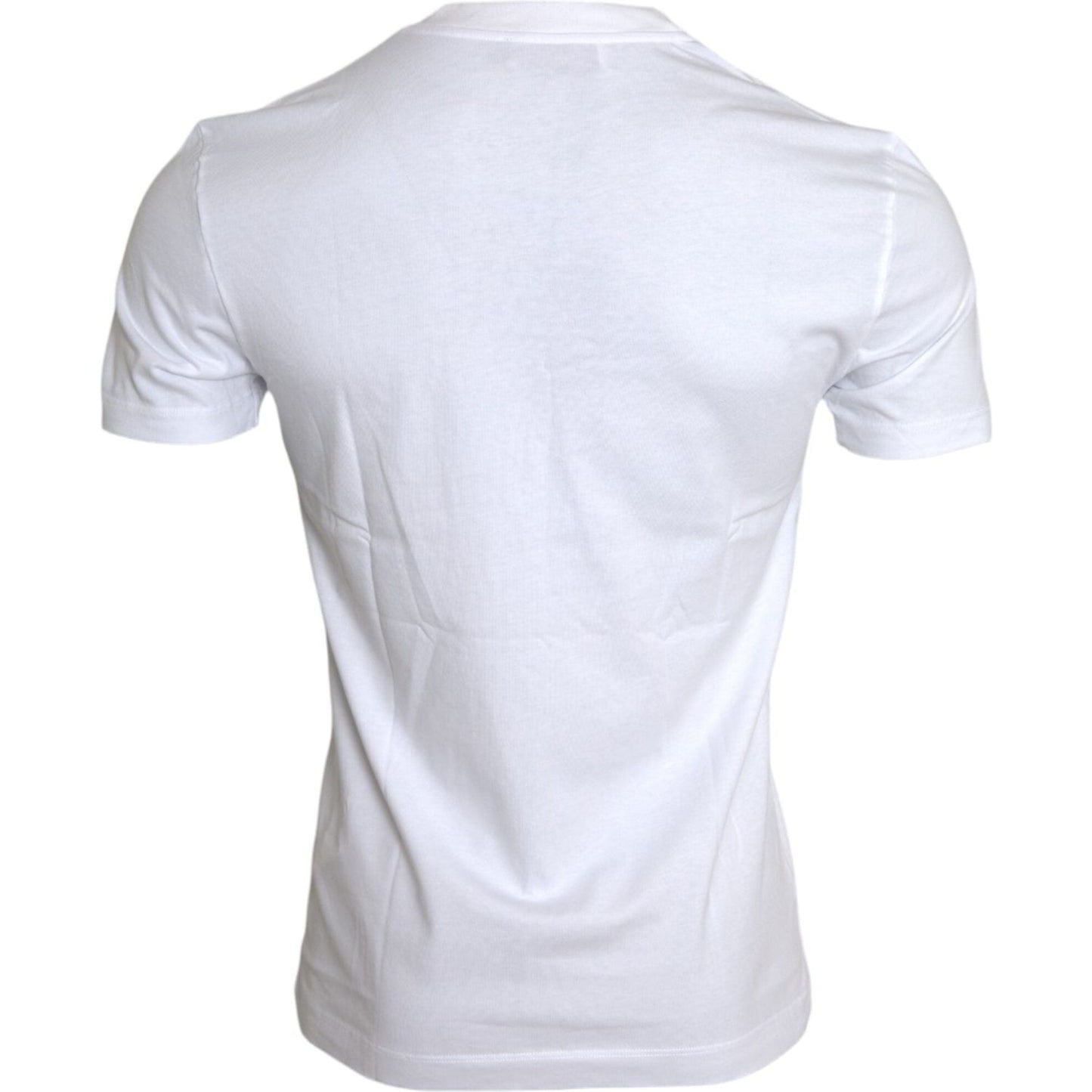 White Cotton DG Applique Men Casual T-shirt