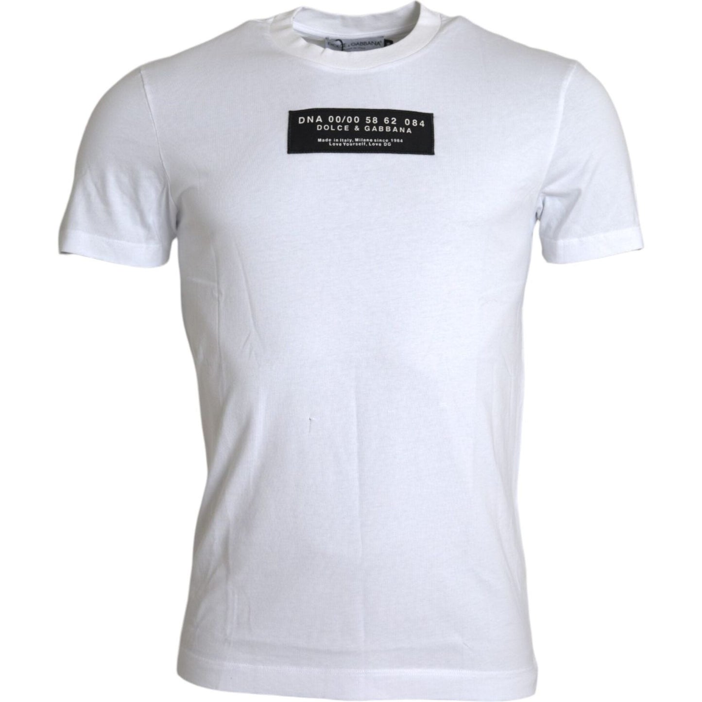 White Cotton DG Applique Men Casual T-shirt