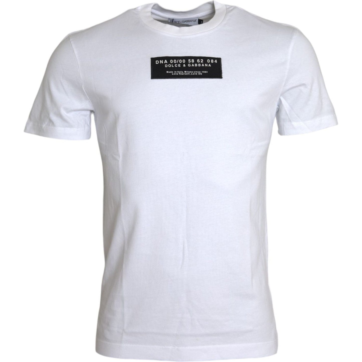 White Cotton DG Applique Men Casual T-shirt