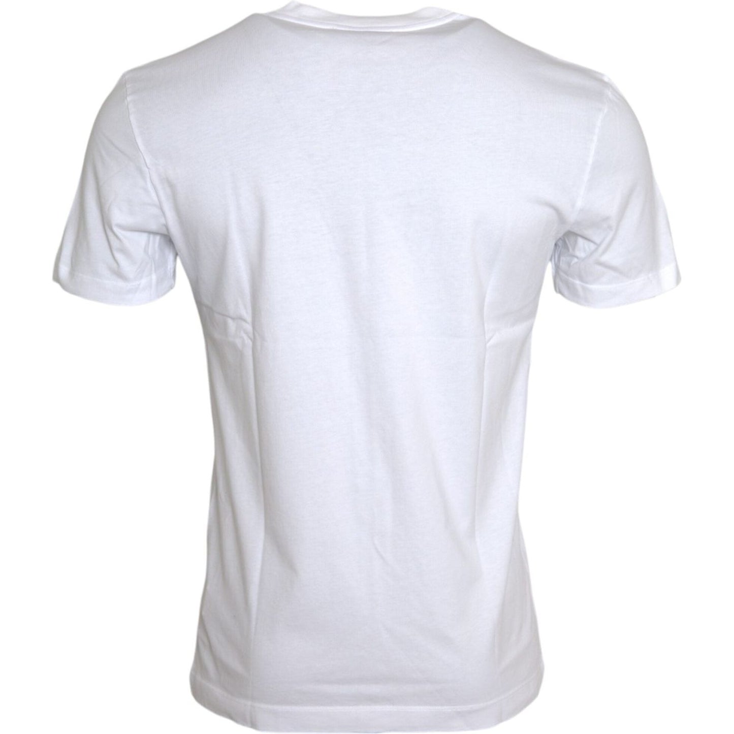 White Cotton DG Applique Men Casual T-shirt