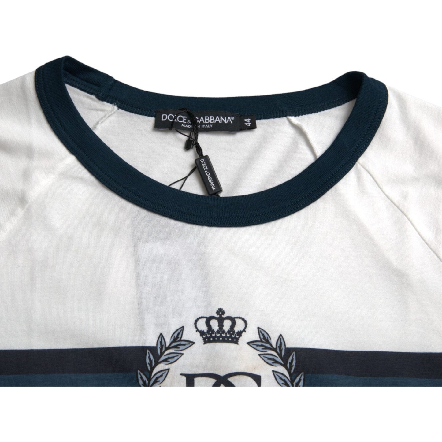 White D&G Logo Cotton Short Sleeves T-shirt