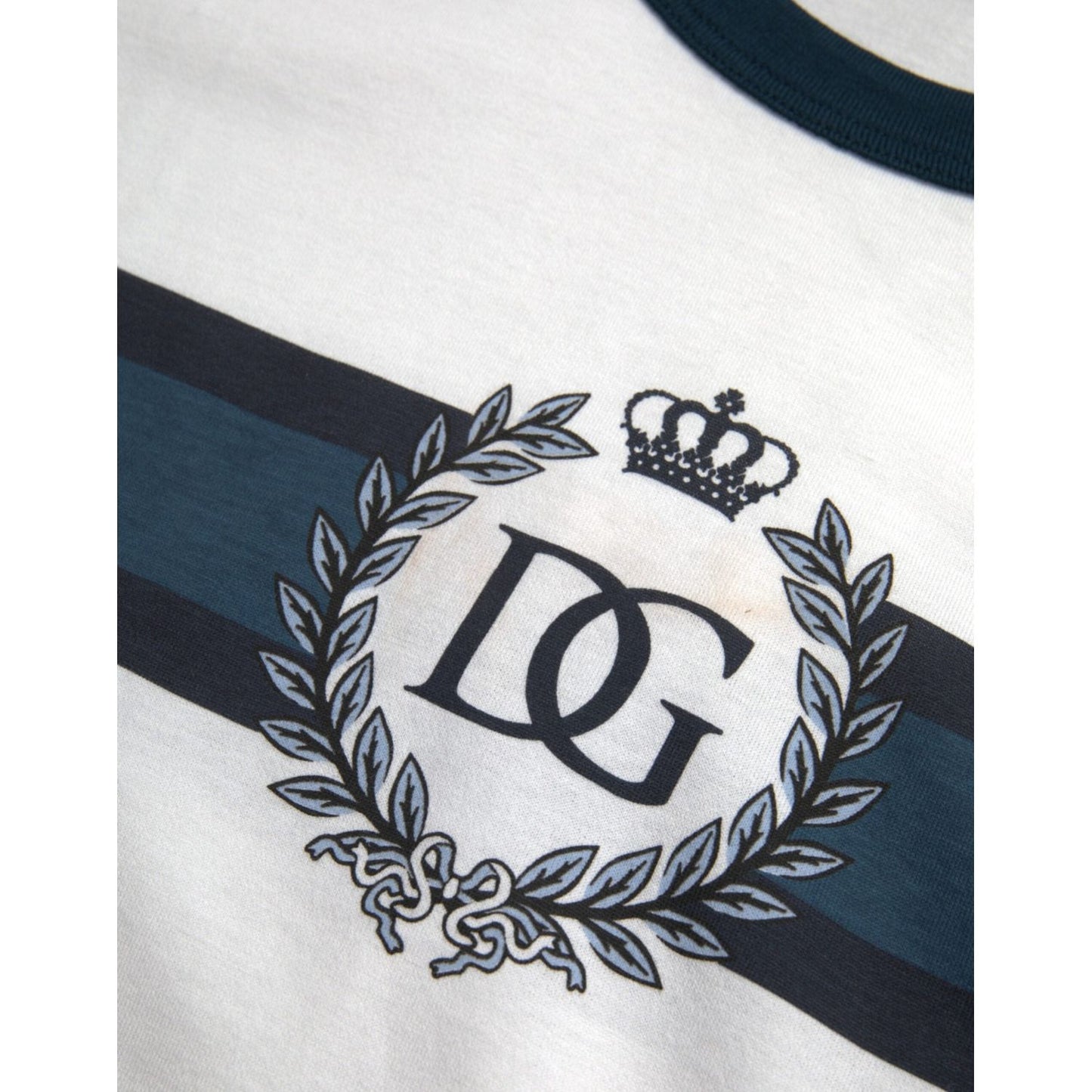 White D&G Logo Cotton Short Sleeves T-shirt