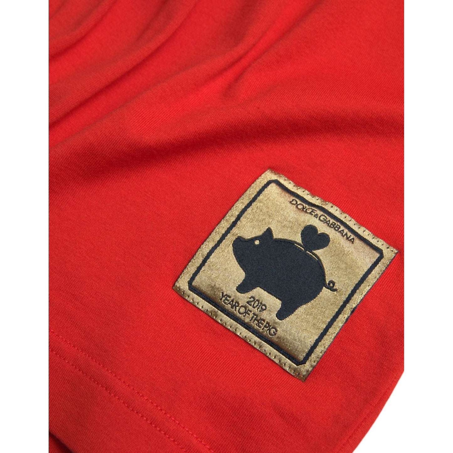 Red Cotton Top 2019 Year of the Pig T-shirt