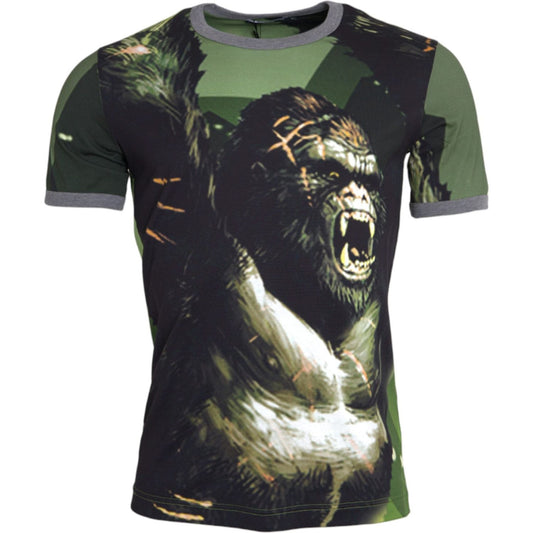 Green Gorilla Cotton Short Sleeves T-shirt