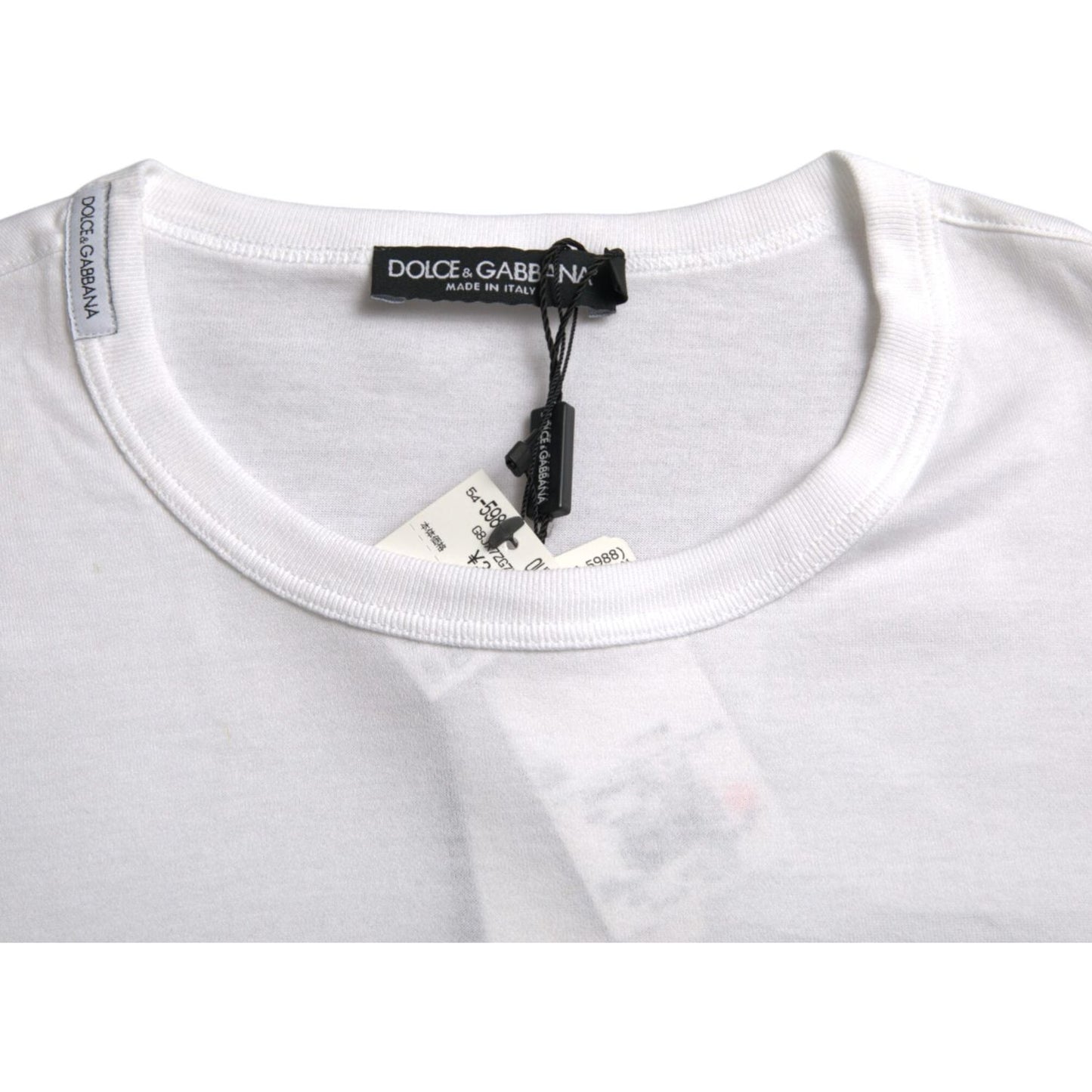 White Logo Embroidery Short Sleeve T-shirt