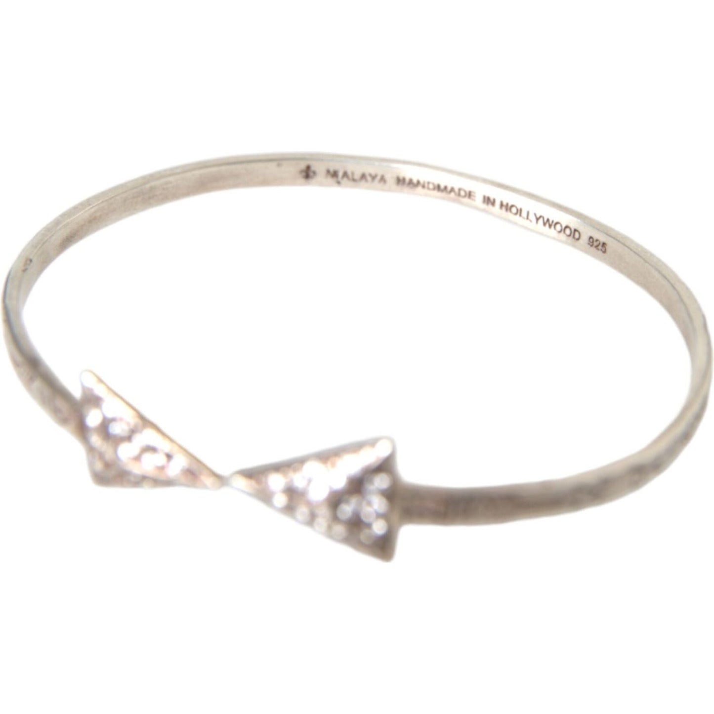 Nialaya Arrow Crystal 925 Silver Bangle Bracelet Women Bracelet