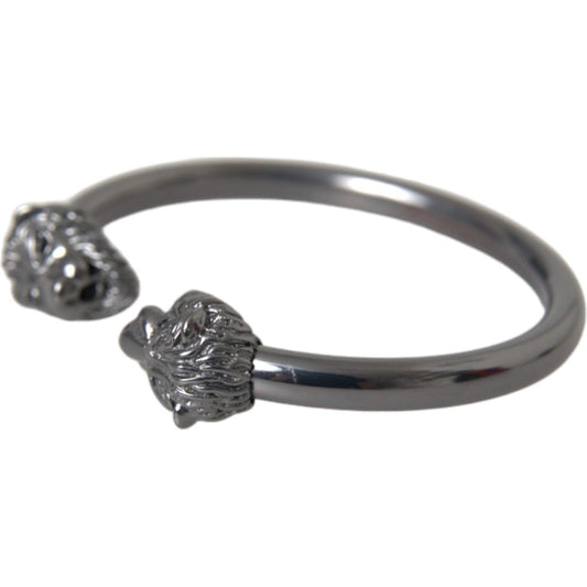 Black Rhodium Lion Bangle Bracelet Women