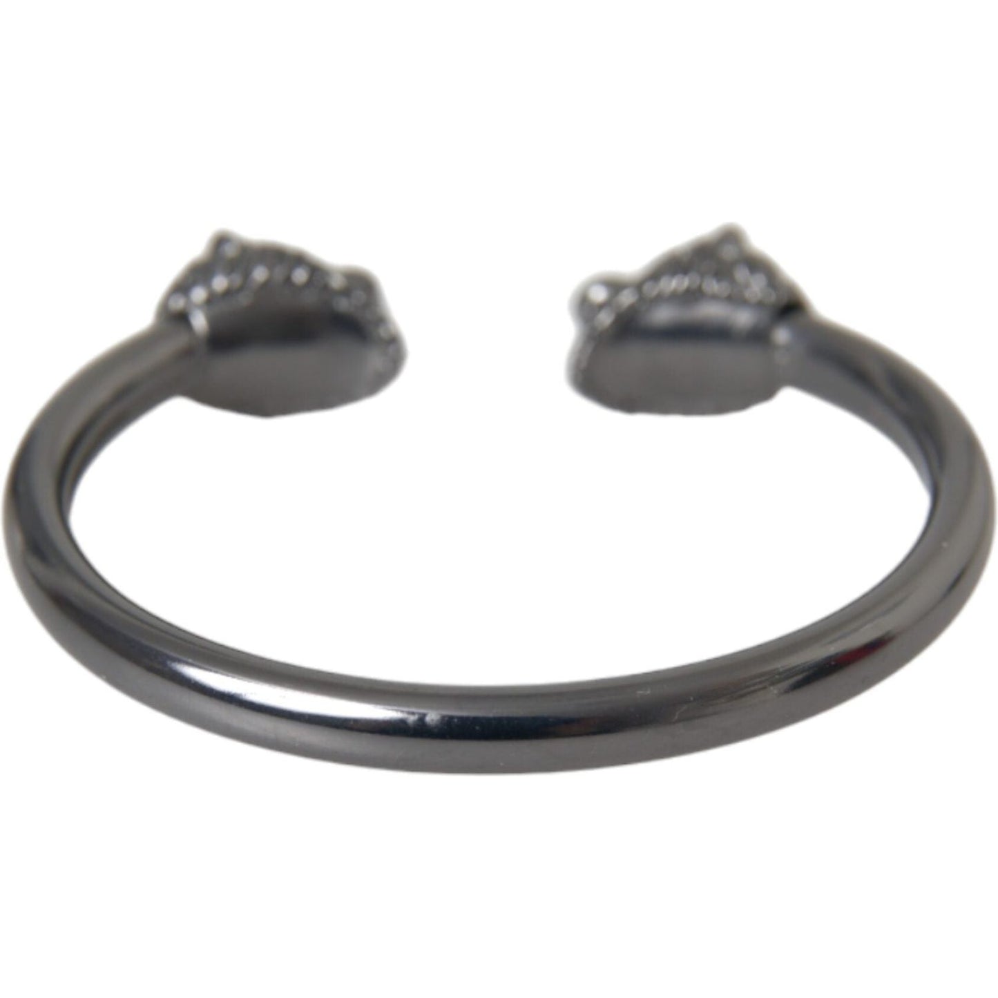 Black Rhodium Lion Bangle Bracelet Women