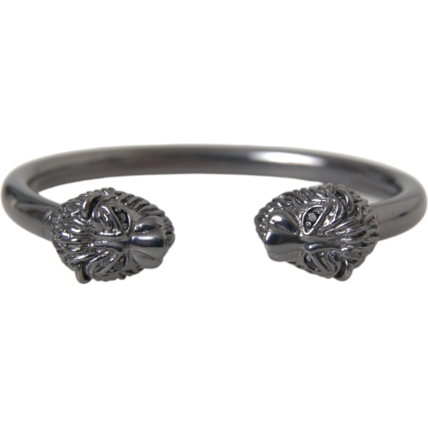 Black Rhodium Lion Bangle Bracelet Women