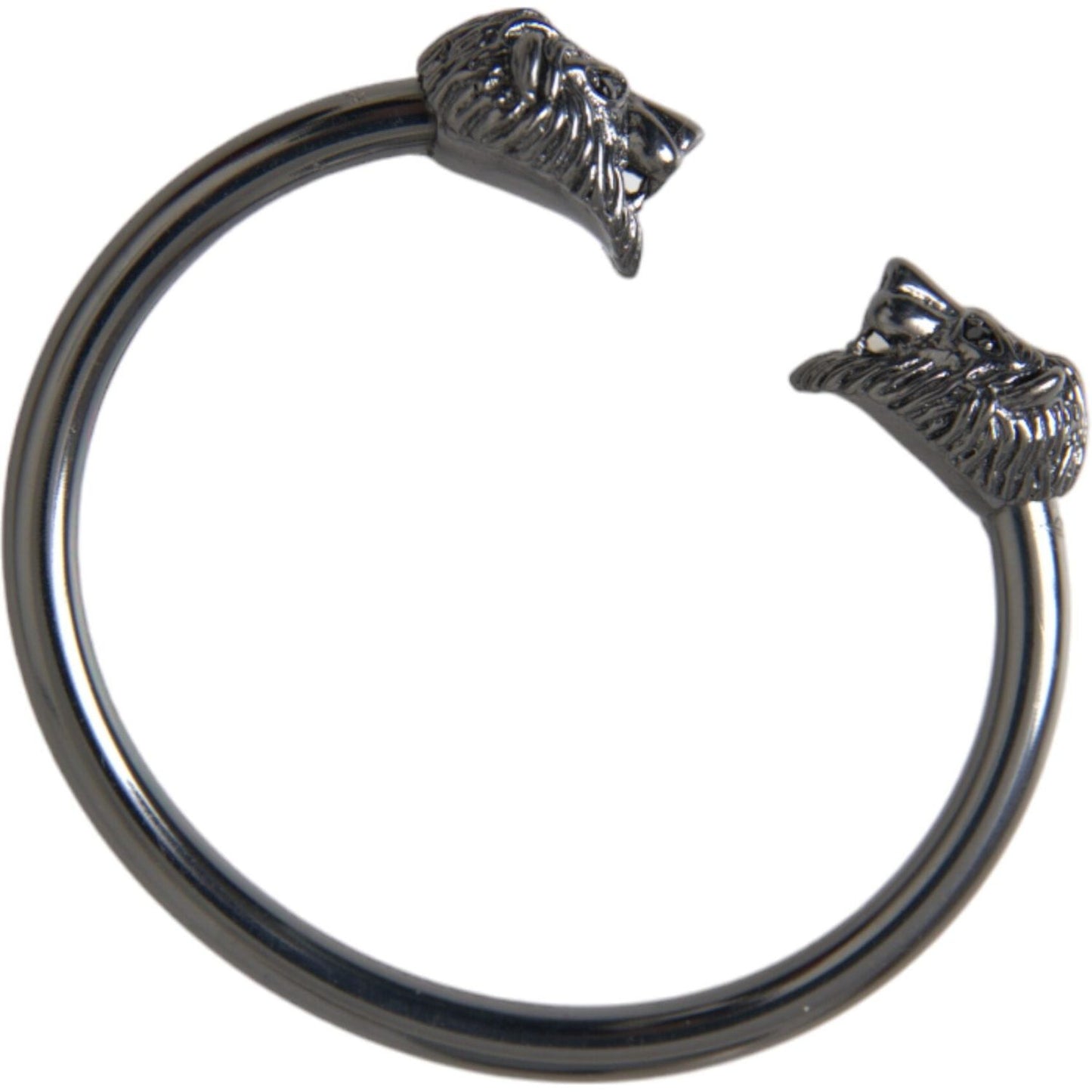 Black Rhodium Lion Bangle Bracelet Women