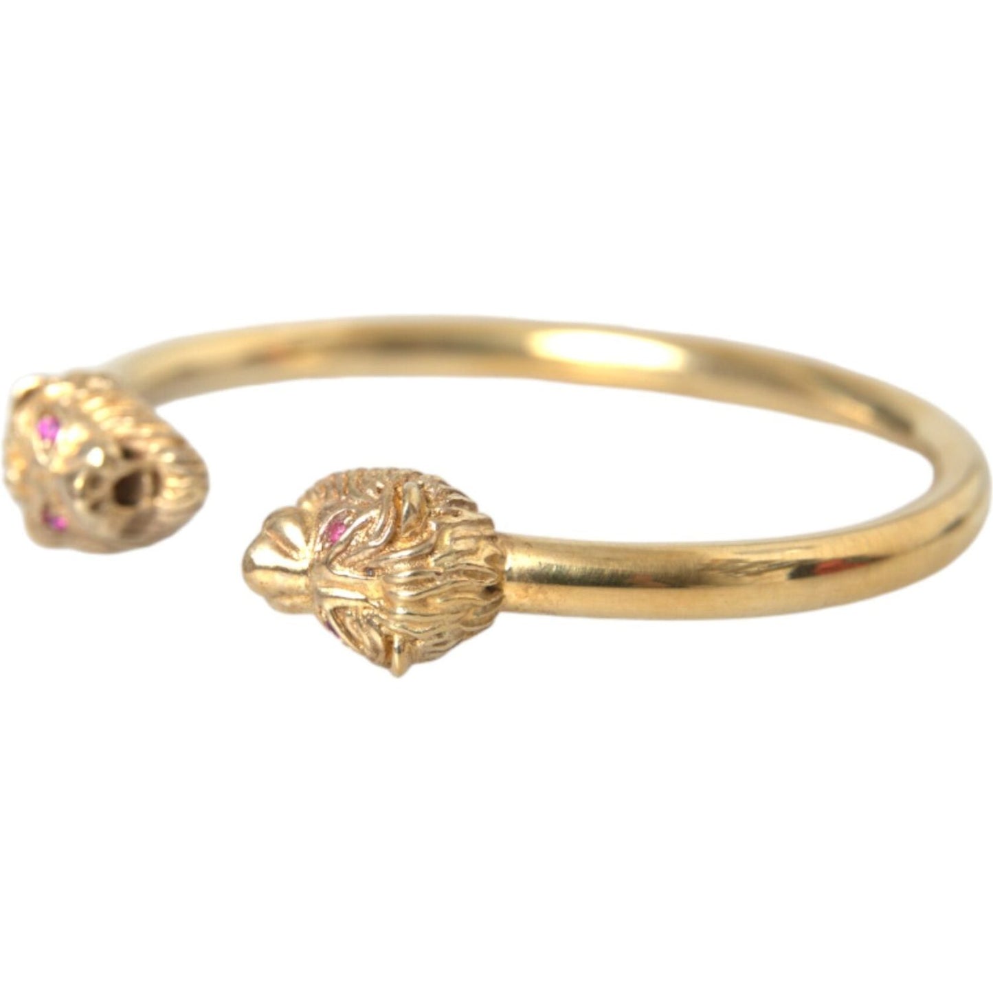 Gold CZ Lion Bangle Bracelet Women