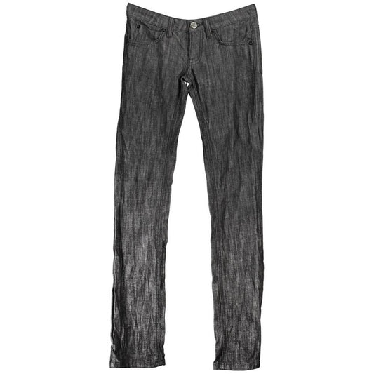 Black Cotton Jeans & Pant