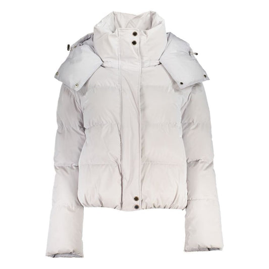 Patrizia Pepe White Polyethylene Jackets & Coat Patrizia Pepe