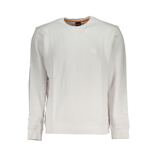 Hugo Boss White Cotton Sweater Hugo Boss