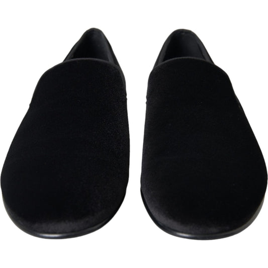 Black Suede Loafers Formal Dress Slip On Shoes