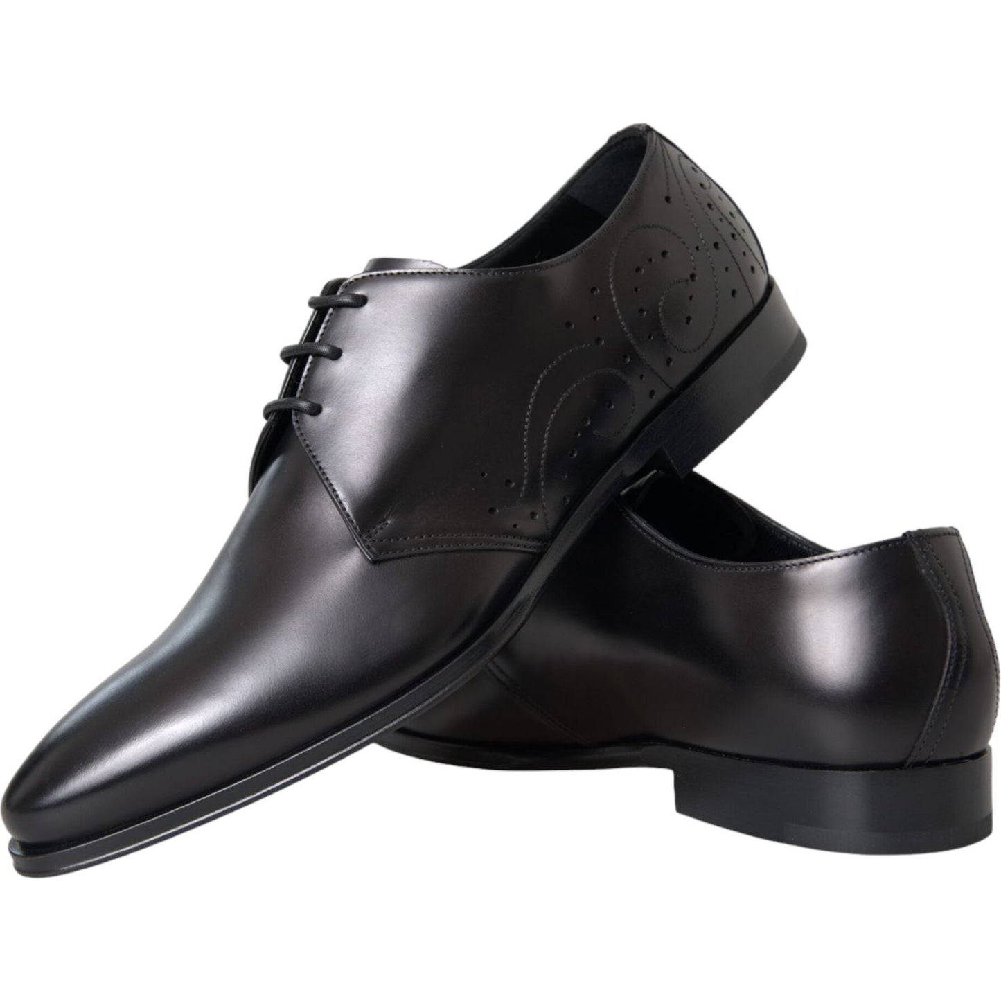 Black Leather Derby Men Formal Shoes Dress