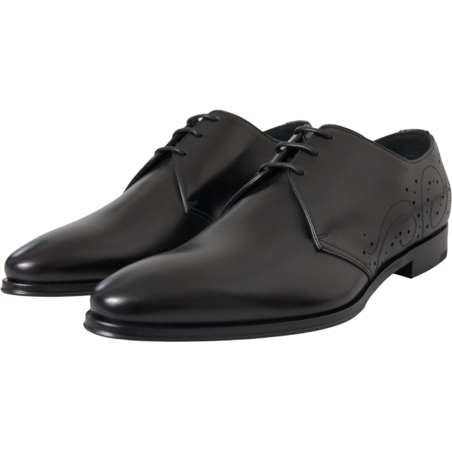 Black Leather Derby Men Formal Shoes Dress