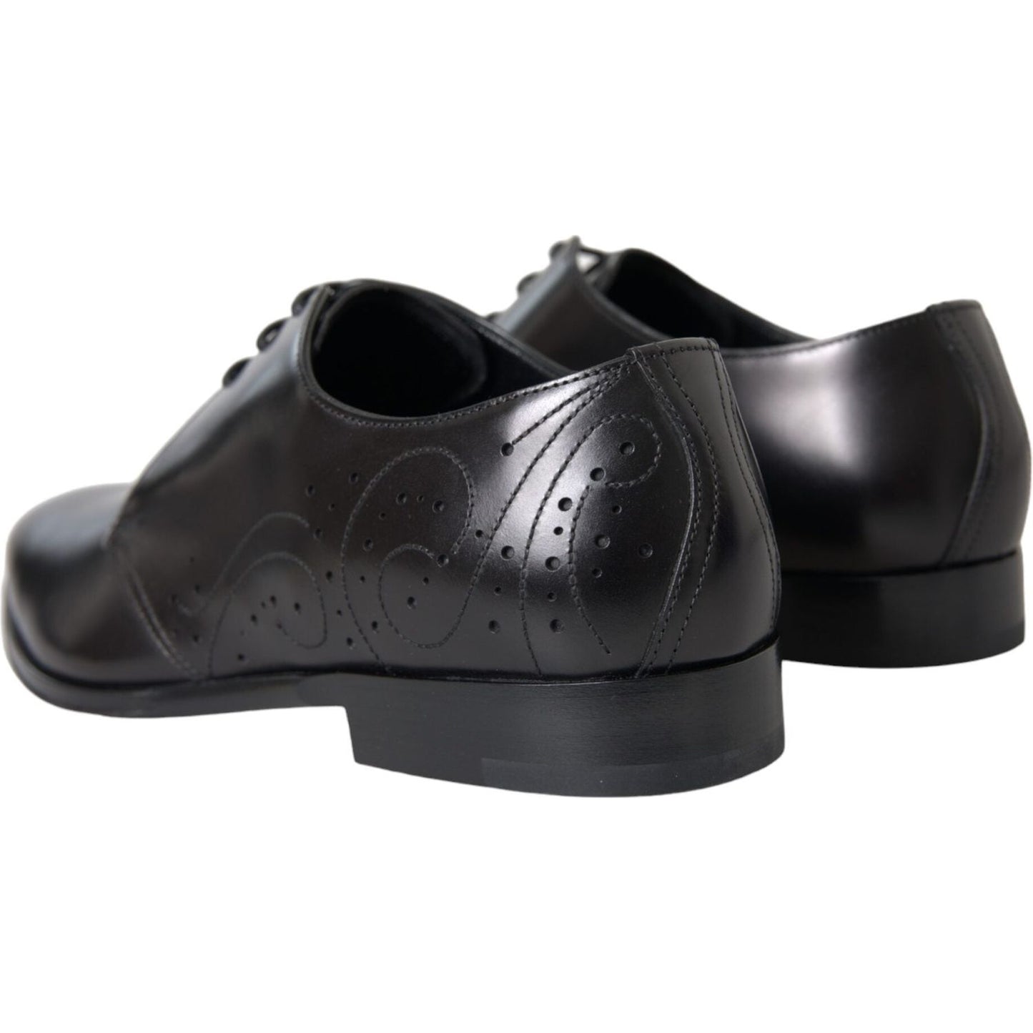 Black Leather Derby Men Formal Shoes Dress