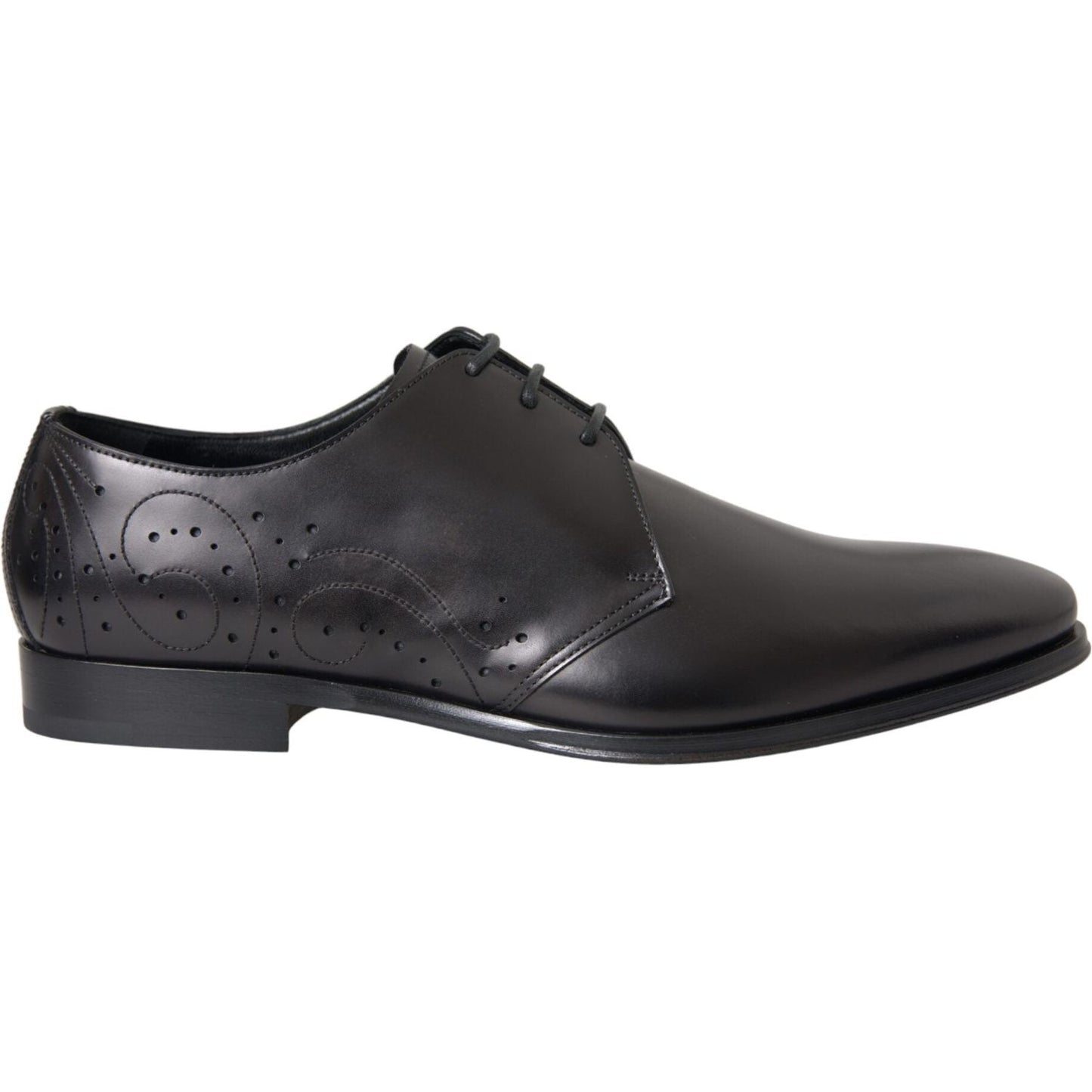 Black Leather Derby Men Formal Shoes Dress