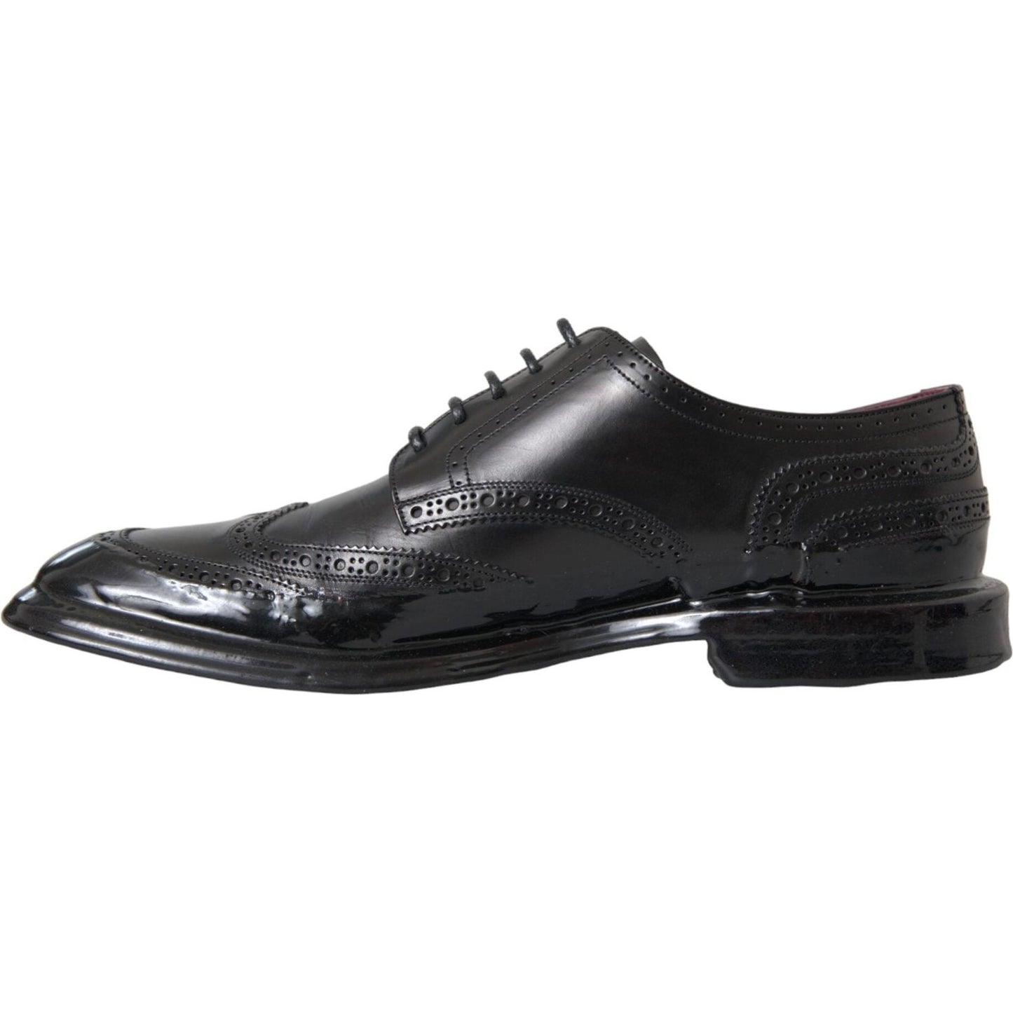 Black Leather Oxford Wingtip Formal Men Shoes