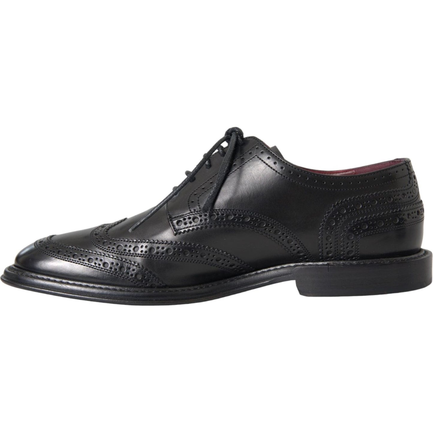 Black Leather Oxford Wingtip Formal Men Shoes