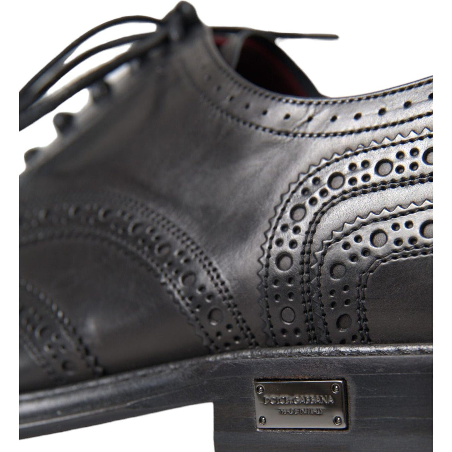 Black Leather Oxford Wingtip Formal Men Shoes