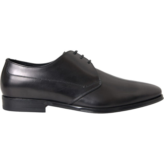 Black Leather Derby Formal Dress Men Shoes