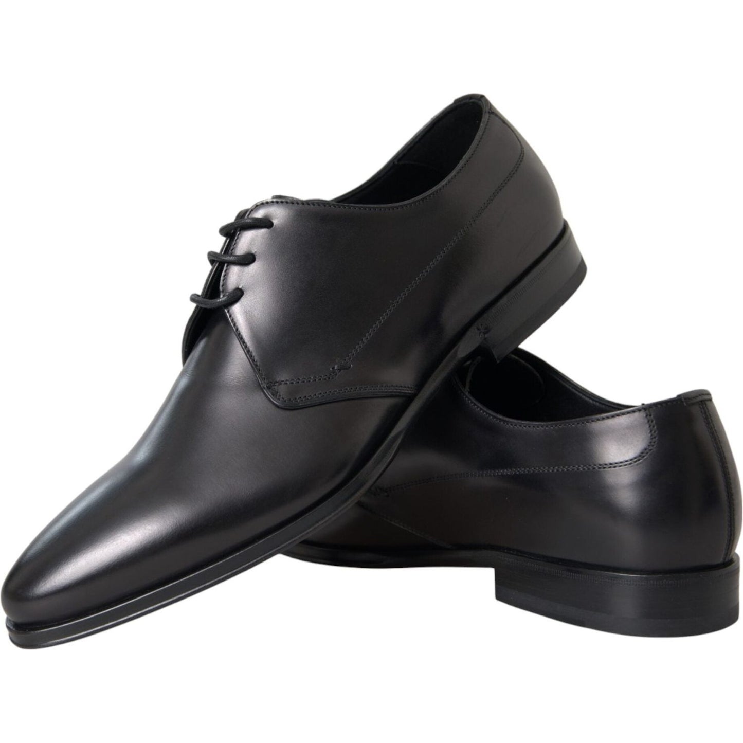 Black Leather Derby Formal Dress Men Shoes