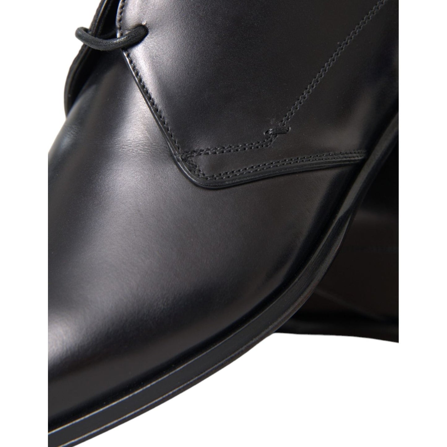 Black Leather Derby Formal Dress Men Shoes