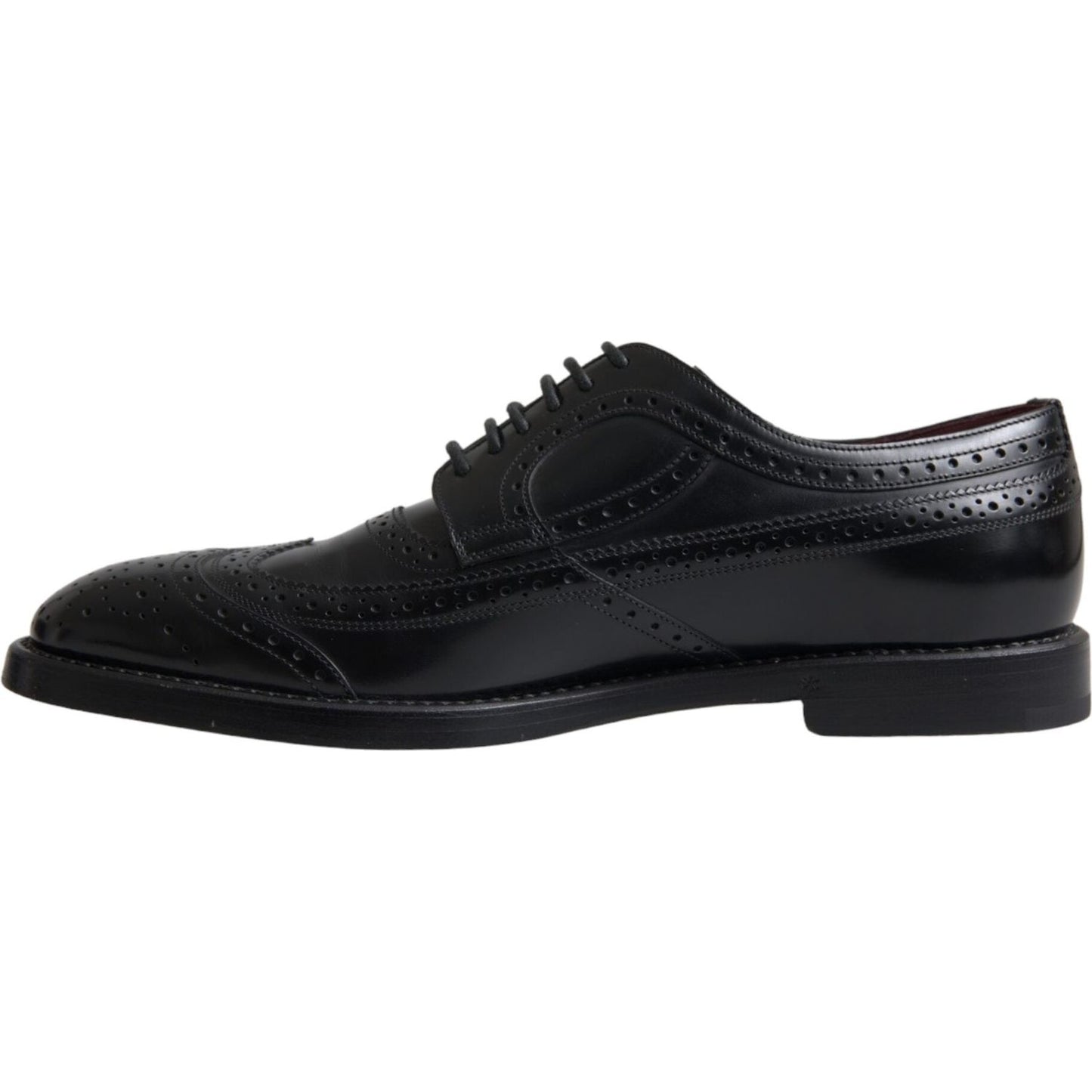 Black Leather Oxford Wingtip Formal Men Shoes