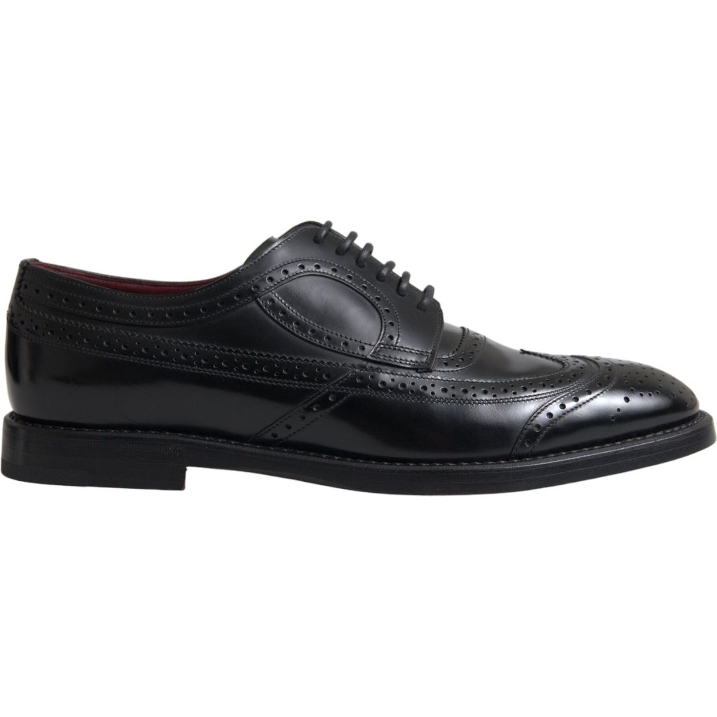 Black Leather Oxford Wingtip Formal Men Shoes