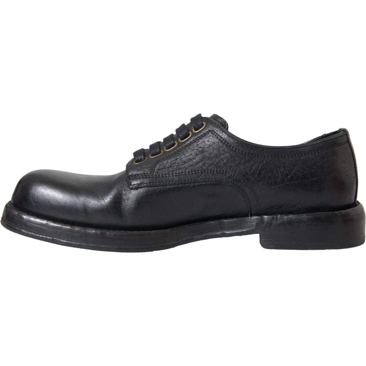 Black Horse Leather Derby Men Dress Shoes