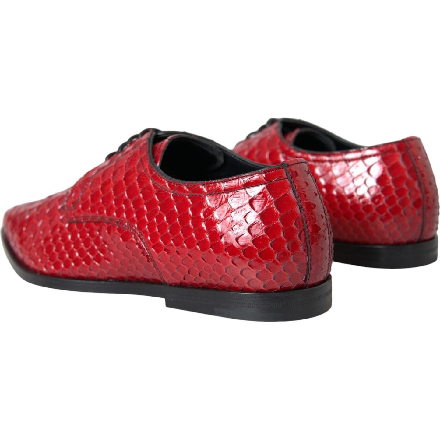 Red Textured Varnished Derby Men Formal Shoes