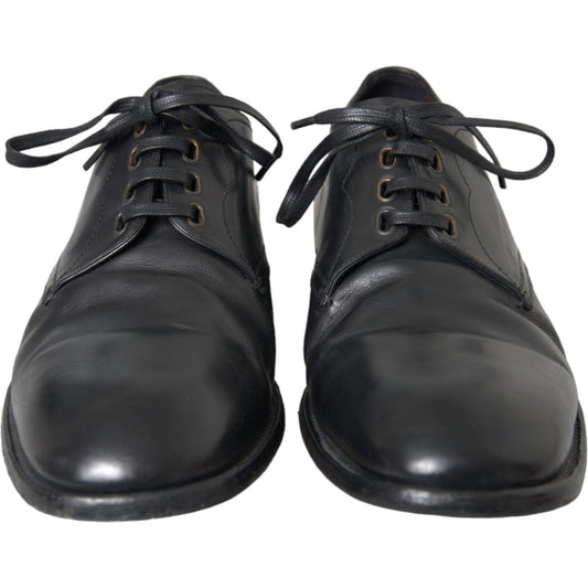 Black Leather Derby Formal Dress Men Shoes