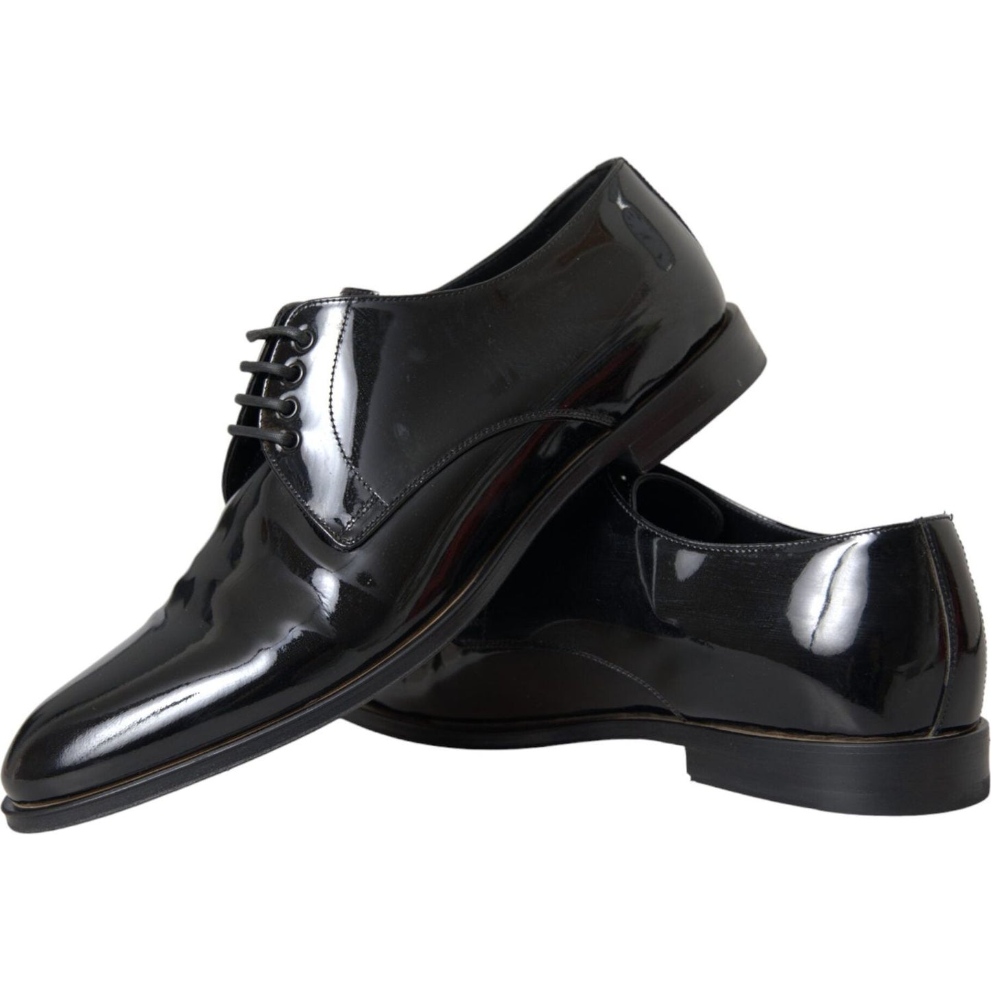 Black Patent Leather Derby Formal Dress Shoes