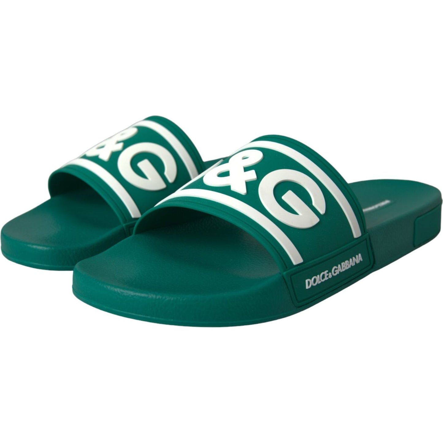 Green White Sandals Rubber Beachwear Shoes