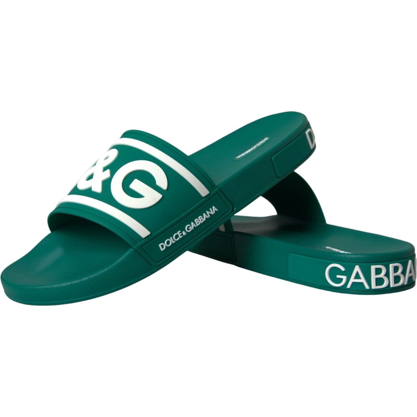 Green White Sandals Rubber Beachwear Shoes