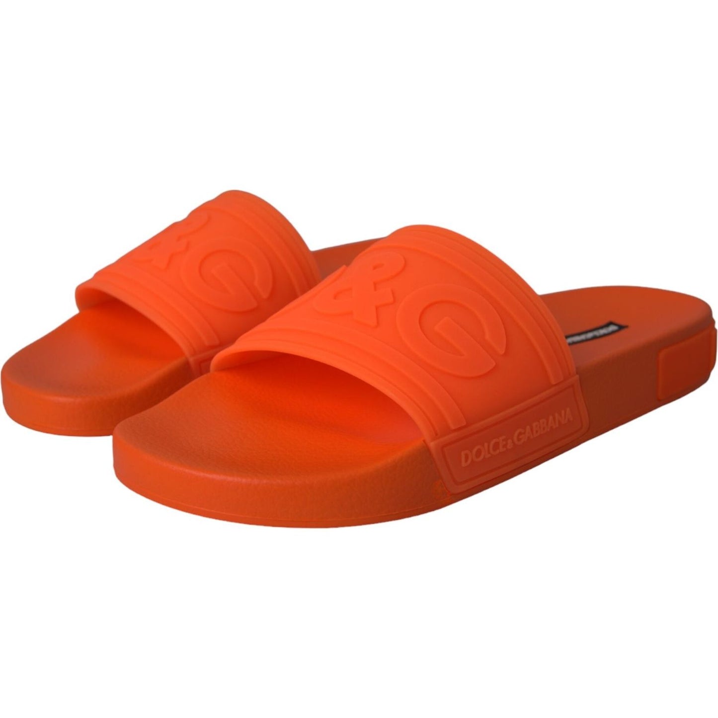 Orange Rubber Slides Sandals Beachwear Shoes