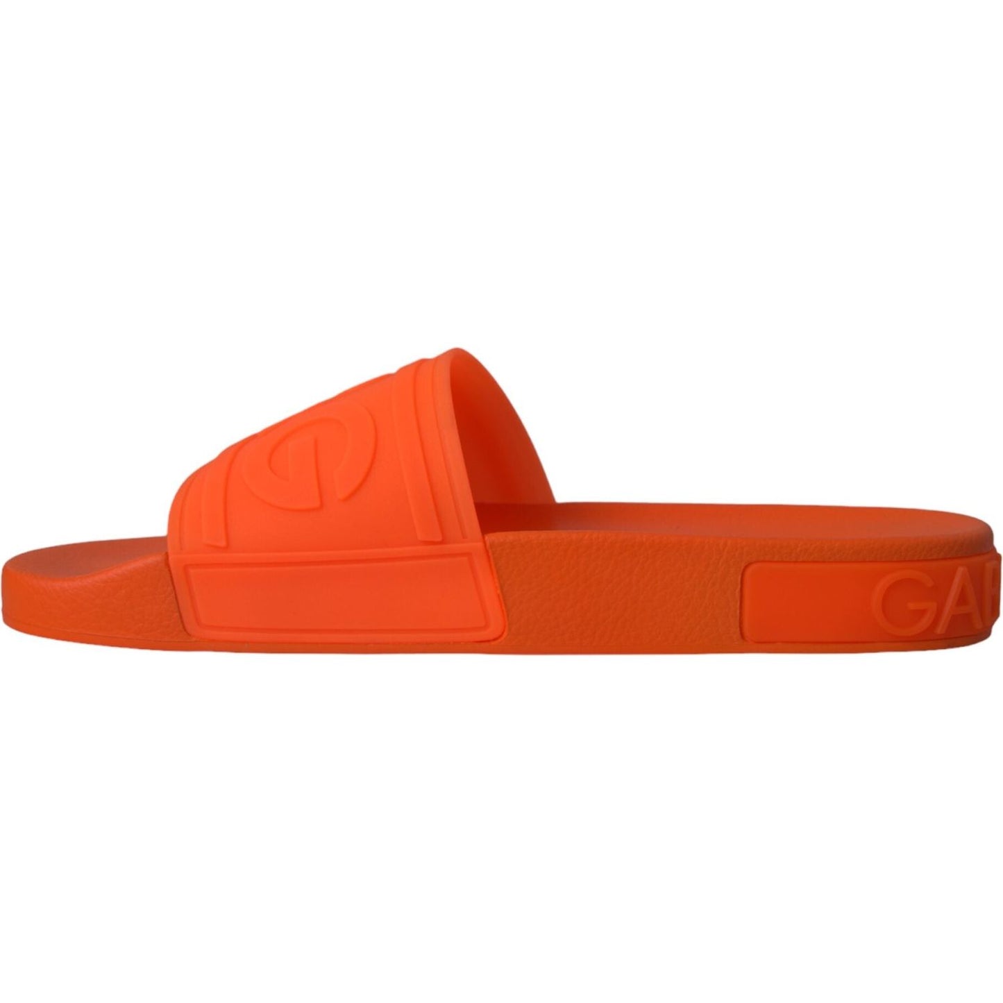 Orange Rubber Slides Sandals Beachwear Shoes