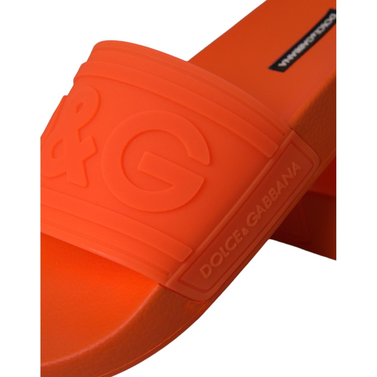 Orange Rubber Slides Sandals Beachwear Shoes