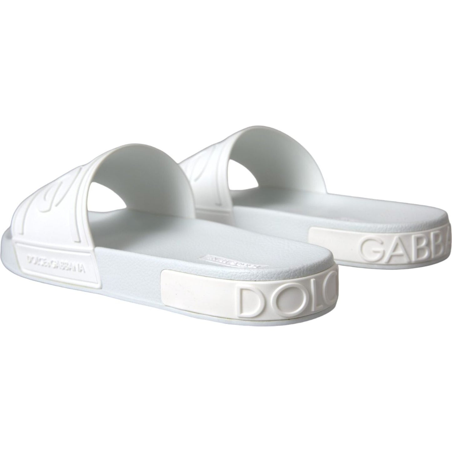 White Rubber Slides Sandals Beachwear Shoes