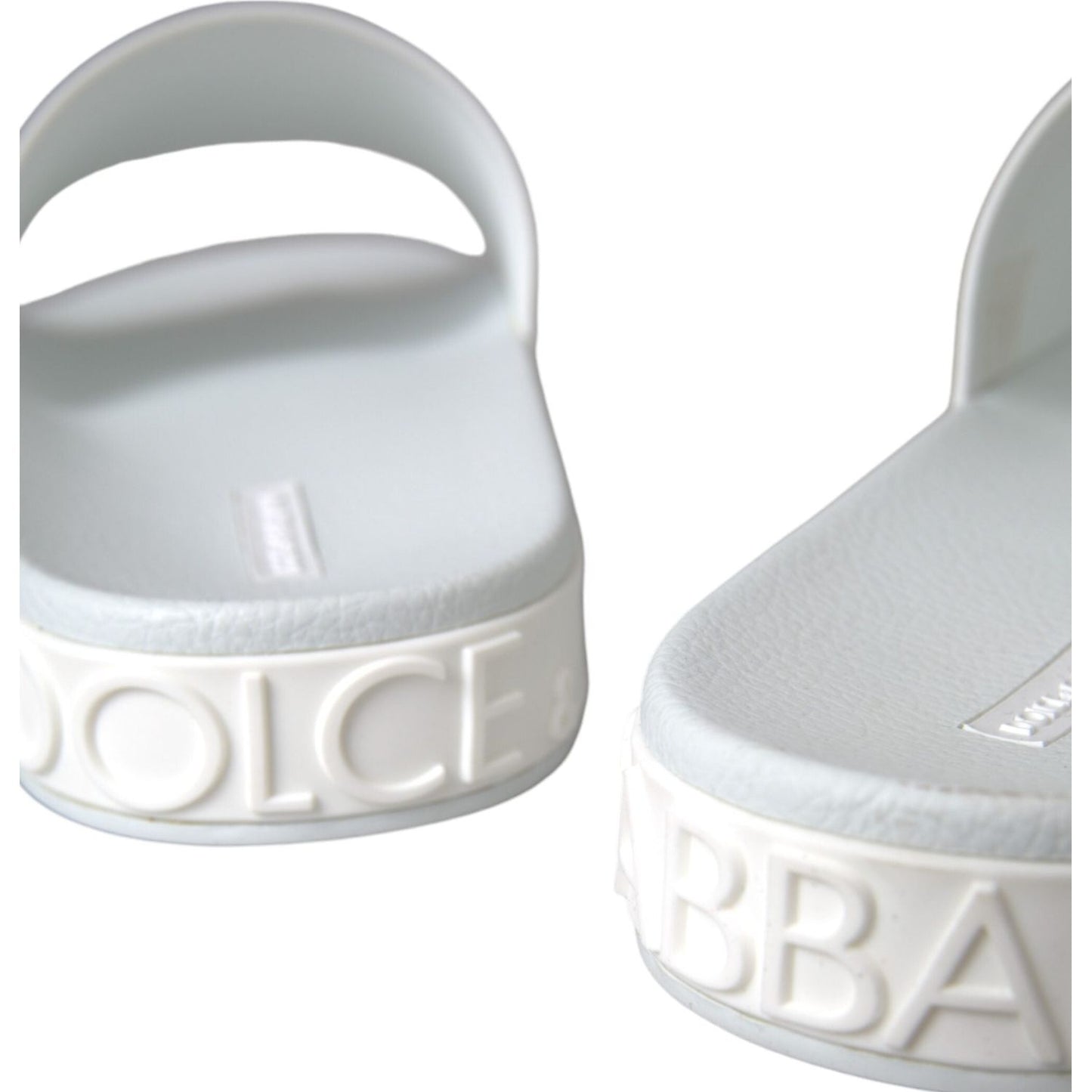 White Rubber Slides Sandals Beachwear Shoes